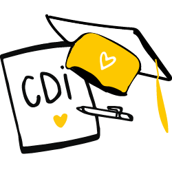 Illustration diplôme et signature de CDI